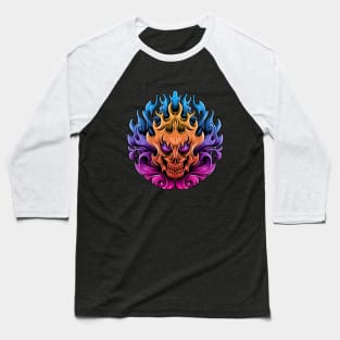 fire skull Baseball T-Shirt